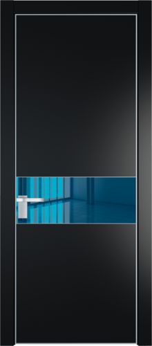 Межкомнатная дверь Profildoors 17PE Зеркало Blue (кромка Серебро)