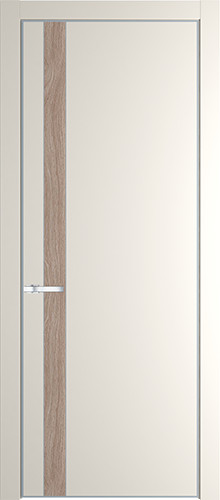 Межкомнатная дверь Profildoors | модель 18PE вставка Дуб сонома (кромка Серебро)