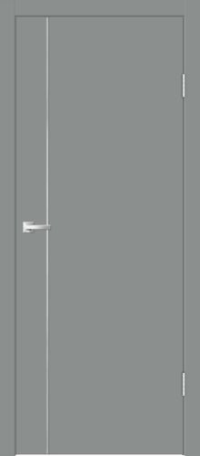 Межкомнатная дверь Velldoris | модель Галант М1 ПГ (кромка АБС в цвет полотна, молдинг алюминий)