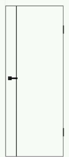 Межкомнатная дверь Velldoris | модель Galant М1 PG (кромка ABS черная, молдинг черный)