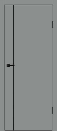Межкомнатная дверь Velldoris | модель Galant М1 PG (кромка ABS черная, молдинг черный)