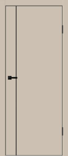 Межкомнатная дверь Velldoris | модель Галант М1 ПГ (кромка АБС черная, молдинг черный)