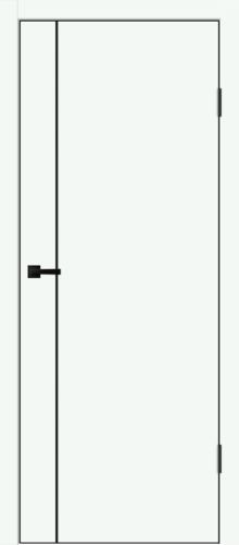 Межкомнатная дверь Velldoris | модель Galant М1 PG (кромка ABS черная, молдинг черный)