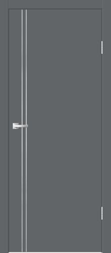 Межкомнатная дверь Velldoris | модель Galant М2 PG (кромка ABS в цвет полотна, молдинг алюминий)
