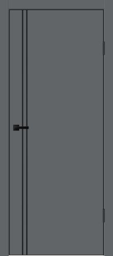 Межкомнатная дверь Velldoris | модель Galant М2 PG (кромка ABS черная, молдинг черный)