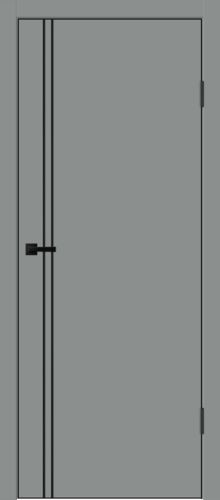 Межкомнатная дверь Velldoris | модель Galant М2 PG (кромка ABS черная, молдинг черный)
