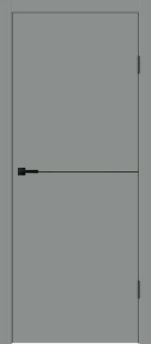 Межкомнатная дверь Velldoris | модель Galant Н1 PG (кромка ABS черная, молдинг черный)