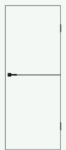 Межкомнатная дверь Velldoris | модель Галант Н1 ПГ (кромка АБС черная, молдинг черный)