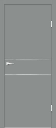 Межкомнатная дверь Velldoris | модель Galant Н2 PG (кромка ABS в цвет полотна, молдинг алюминий)