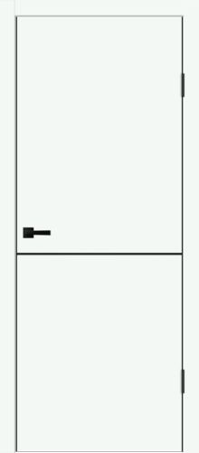 Межкомнатная дверь Velldoris | модель Techno Black Н1 PG (черная алюминиевая кромка с 4-х сторон, молдинг черный)