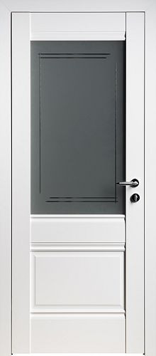 Межкомнатная дверь Turen Becker | модель 2U ПО стекло мателюкс (900x2000, Белый матовый)