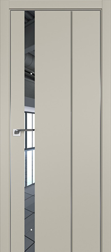 Межкомнатная дверь Profildoors 6E стекло Зеркало - Книжка-Т2 (300x500x2300, Шеллгрей)