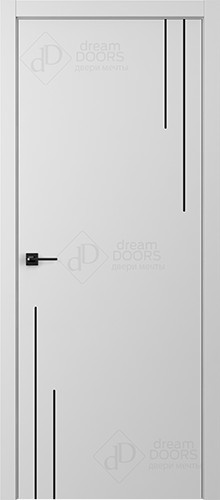 Межкомнатная дверь Dream Doors | модель Лайн 8 (черный молдинг)