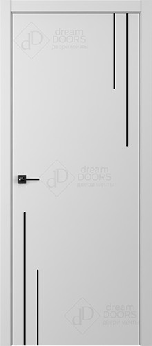 Межкомнатная дверь Dream Doors Лайн 8 (черный молдинг)
