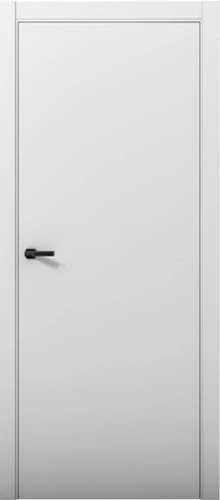 Межкомнатная дверь Turen Becker | модель Fox 0 (черная алюминиевая кромка, черный замок Apecs)