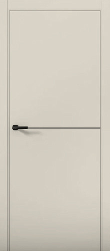 Межкомнатная дверь Turen Becker Fox 2 (черный молдинг, черная алюминиевая кромка, черный замок Apecs)