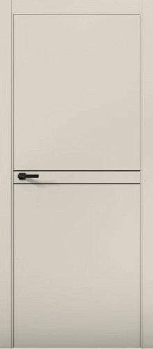 Межкомнатная дверь Turen Becker | модель Fox 9 (черный молдинг, черная алюминиевая кромка, черный замок Apecs)