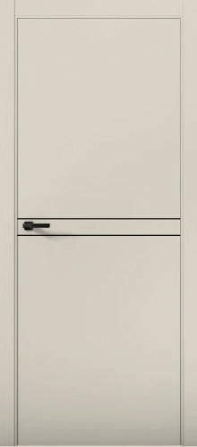 Межкомнатная дверь Turen Becker Fox 9 (черный молдинг, черная алюминиевая кромка, черный замок Apecs)