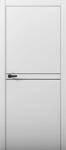 Межкомнатная дверь Turen Becker | модель Fox 9 (черный молдинг, черная алюминиевая кромка, черный замок Apecs)