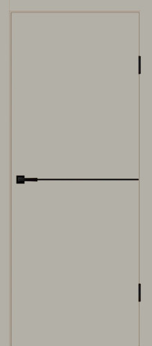 Межкомнатная дверь Velldoris | модель Galant FН1 PG (кромка ABS черная, молдинг черный)