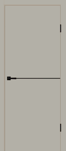 Межкомнатная дверь Velldoris Galant FН1 PG (кромка ABS черная, молдинг черный)