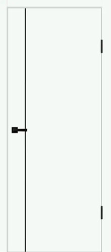 Межкомнатная дверь Velldoris | модель Galant FM1 PG (кромка ABS черная, молдинг черный)