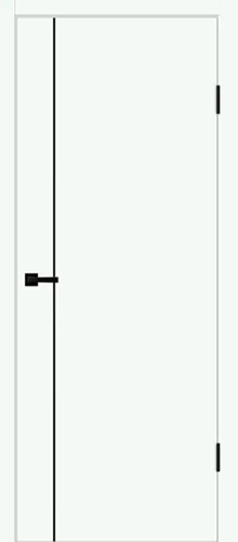 Межкомнатная дверь Velldoris Galant FM1 PG (кромка ABS черная, молдинг черный)