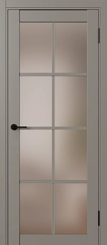 Межкомнатная дверь Фрамир Канва 8 ПО Сатинат бронза