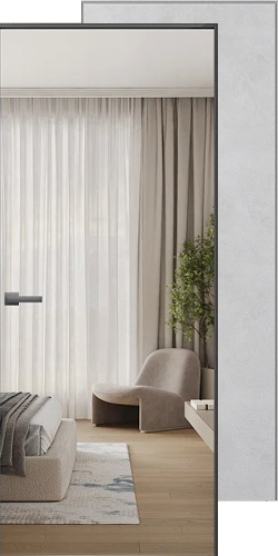 Межкомнатная дверь Фрамир Дуо ПГ Секрет/Зеркало бесцветное