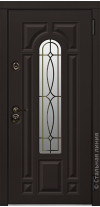входная дверь Арабелла Терморазрыв (Серо-коричневый/Белый) Arabella снаружи