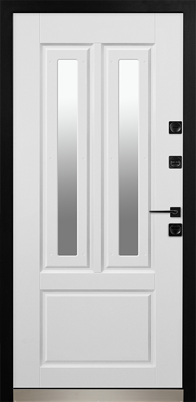 входная дверь Калон Терморазрыв (Черно-серый/Белый) Calone внутри