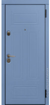 входная дверь Реймс (Небесно-голубой/Снежный RAL 9010) Raims снаружи