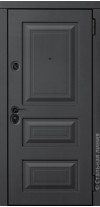 входная дверь Амита (Антрацит RAL 7016/Шагрень белая) Amita снаружи