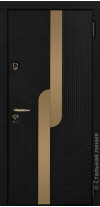 входная дверь Бореалис (Черный RAL 9005/Слоновая кость RAL 9001) Borealis снаружи