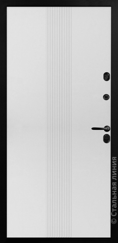 входная дверь Эдда (Травертин угольный/Снежный кашемир) Edda внутри