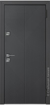 входная дверь Верена (Антрацит RAL 7016/Слоновая кость RAL 9001) Verena снаружи