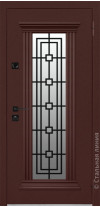 входная дверь Мерсин (Гранат/Слоновая кость RAL 9001) Mersin снаружи