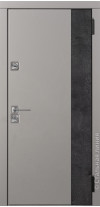входная дверь Корфу (Платиновый серий RAL 7036/Белый RAL 9003) Corfu снаружи